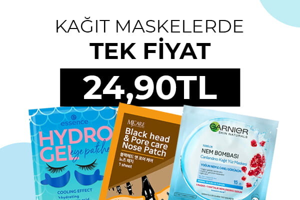 Kağıt Maskelerde Tek Fiyat!