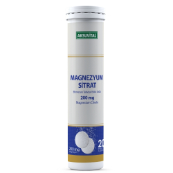 Aksu Vital Magnezyum Sitrat Efervesan 20 Tablet