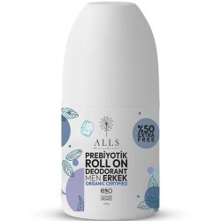 Alls Biocosmetics Organik Prebiyotik Roll on Deodorant 75 ml - Erkekler İçin - Alls Biocosmetics