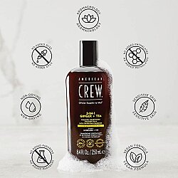 American Crew 3ü1 Arada Şampuan Vücut Duş Jeli Erkek Bakım Ürünü 450 ml - American Crew (1)