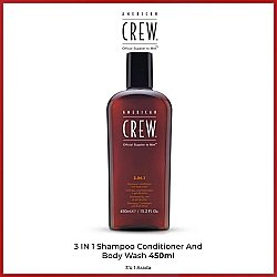 American Crew 3in1 Classic Erkeklere Özel Şampuan Saç Kremi Duş Jeli 450 ml - American Crew (1)