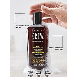 American Crew 3ü1 Arada Şampuan Saç Kremi Vücut Yıkama Jeli 250ml - 3