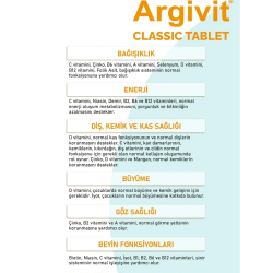 Argivit Classic L-arginin Multivitamin Multimineral İçeren 30 Tablet - 2