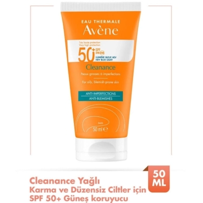 Avene Solaire Cleanance SPF 50+ Yağlı Ciltler için Güneş Koruyucu 50 ml
