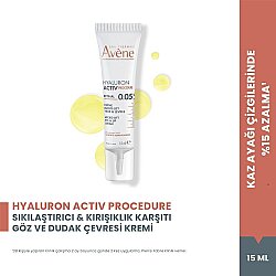 Avene Hyaluron Activ Procedure Retinal Niasinamid Hyalüronik Sıkılaştırıcı & Kırışıklık Karşıtı Göz ve Dudak Kremi 15 ml - Avene