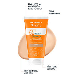 Avene Solaire Cleanance SPF 50+ Yağlı Ciltler için Renkli Güneş Koruyucu 50 ml - Avene (1)