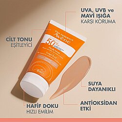 Avene Solaire Tinted Fluid Renkli Güneş Kremi SPF50+ 50 ml - 6