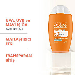 Avene Ultra Fluid Oil Control SPF 50 Yağlı Ciltler için Güneş Kremi 50 ml - 3