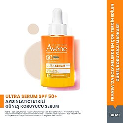 Avene Ultra Serum SPF 50+ Aydınlatıcı Etkili UVA,UVB ve Mavi Işık Karşıtı Güneş Koruyucu Serum 30 ml - Avene