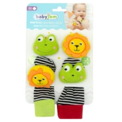 Babyjem Çıngıraklı Çorap ve Bileklik 0+ Ay Çok Renkli - Babyjem