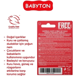 Babyton Bebek & Çocuk Doğal Dudak Koruyucu Bitkisel Lipbalm Çilek 5gr - Babyton (1)