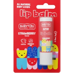 Babyton Bebek & Çocuk Doğal Dudak Koruyucu Bitkisel Lipbalm Çilek 5gr - Babyton