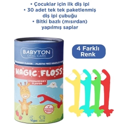 Babyton Çocuklar İçin Diş İpi Çilek Aromalı 30 Adet - 2