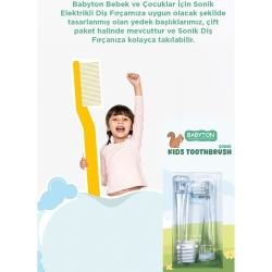 Babyton Sonik Pilli Diş Fırçası 2'li Yedek Başlık - 3