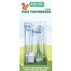 Babyton Sonik Pilli Diş Fırçası 2'li Yedek Başlık - Babyton
