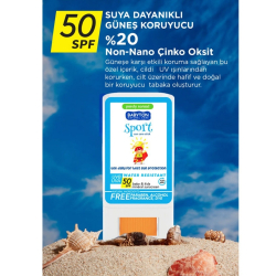 Babyton Suya Dayanıklı Spf 50 Güneş Koruyucu Stick 20 gr - 4