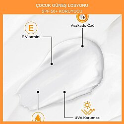 Bebak Kids SPF 50+ Suya Dayanıklı Yüksek Koruma Güneş Losyonu 200 ml - 3