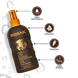 Bebak Spf20+ Etkili Bronzlaştırıcı Yağ 150 ml - Bebak (1)