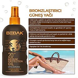 Bebak Spf20+ Etkili Bronzlaştırıcı Yağ 150 ml - 3