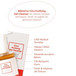 Bibimcos Cica Purifying Gel Cleanser 200ml - Yatıştırıcı ve Temizleyici Jel - Bibimcos (1)