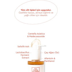 Bibimcos Cica Purifying Gel Cleanser 200ml - Yatıştırıcı ve Temizleyici Jel - 4