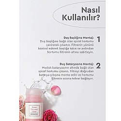 Bibimcos Rose Shower Filter - Gül Özlü Duş Filtresi 160g - 4
