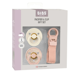Bibs Colour Kauçuk Emzik Askılı Hediye Set Blush - Bibs