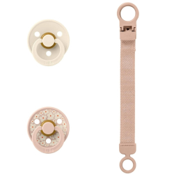 Bibs Colour Kauçuk Emzik Askılı Hediye Set Blush - Bibs (1)