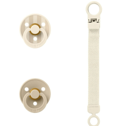 Bibs Colour Kauçuk Emzik Askılı Hediye Set Ivory - Bibs (1)