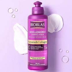 Bioblas Keratin + Collagen Şekillendirici Onarıcı Saç Bakım Kremi 250ml - 3
