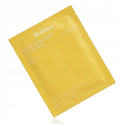 Biodance Radiant Vita Niacinamide Real Deep Aydınlatıcı ve Eşitleyici Maske 34g - Biodance