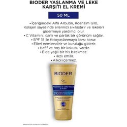 Bioder Yaşlanma ve Leke Karşıtı El Kremi 50ml - 3