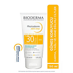 Bioderma Photoderm AKN Mat Yağlı ve Akneye Eğilimli Ciltler İçin SPF30 Güneş Kremi 150 ml - Bioderma
