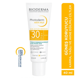 Bioderma Photoderm AKN Mat Yağlı Ciltler için Güneş Kremi SPF30 40ml - Bioderma