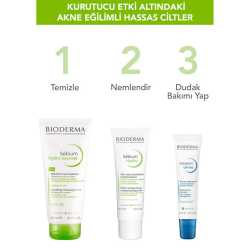 Bioderma Sebium Hydra Akneye Eğilim Gösteren Hassas Ciltler için Balm Dokulu Temizleyici 200ml - 9