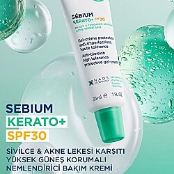 Bioderma Sebium Kerato+ SPF30 , Karşıtı AHA, Salisilik Asit İçeren Nemlendirici Krem 30ml - Bioderma (1)