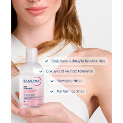 Bioderma Sensibio AR+Kızarıklık Eğilimli Hassas Ciltler için Durulanmayan Temizleyici Misel Jel 250ml - 3
