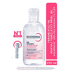 Bioderma Sensibio AR+Kızarıklık Eğilimli Hassas Ciltler için Durulanmayan Temizleyici Misel Jel 250 ml - Bioderma