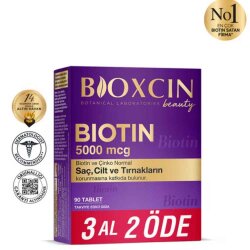 Bioxcin Biotin 5000 mcg 90 Tablet - 3 AL 2 ÖDE - Bioxcin