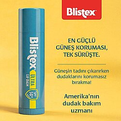 Blistex Ultra 50+SPF Yüksek Koruma & Nemlendirme Vitamin ve Antioksidan İçerikli Dudak Kremi 4.25 gr - Blistex (1)
