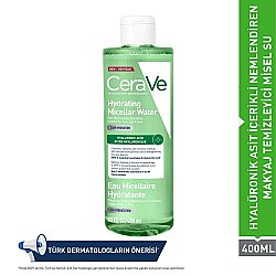 Cerave Hyalüronik Asit İçerikli Nemlendiren Micellar Makyaj Temizleme Suyu 400 ml - CeraVe