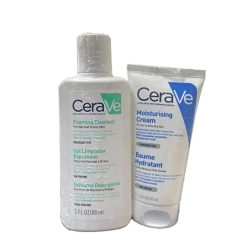 Cerave Set Köpüren Temizleyici 88 ml ve Moisturising Cream Kuru ve Çok Kuru Ciltler İçin 50 ml - CeraVe