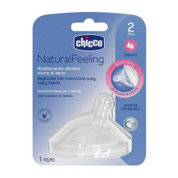 Chicco Natural Feeling Biberon Emziği 2 Ay+ Orta Akış - Chicco