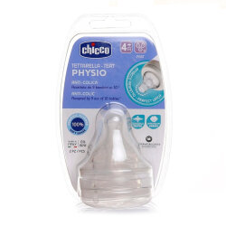 Chicco Physio 2'li Biberon Emziği 4+ Ay Hızlı Akış - Chicco (1)