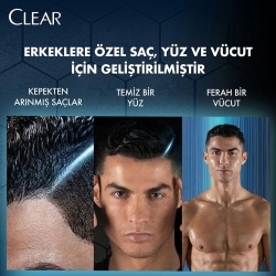 Clear Men 3'ü 1 Arada Arındırıcı Kömür Şampuan & Duş Jeli 350ml - 6