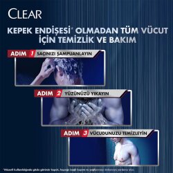 Clear Men 3'ü 1 Arada Yağlanma Karşıtı Lime Özlü Şampuan 350ml - 4