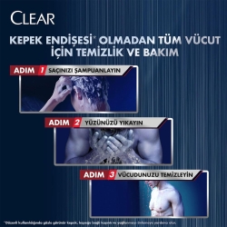 Clear Men 3'ü 1 Arada Yağlanma Karşıtı Lime Özlü Şampuan 350ml - 5