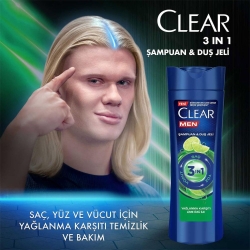 Clear Men 3'ü 1 Arada Yağlanma Karşıtı Lime Özlü Şampuan 350ml - 7