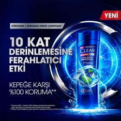 Clear Men Cool Sport Menthol Kepeğe Karşı Etkili Şampuan 350ml - 7