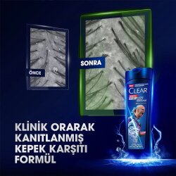 Clear Men Kepeğe Karşı Etkili Şampuan Legend Haaland 350ml - 3